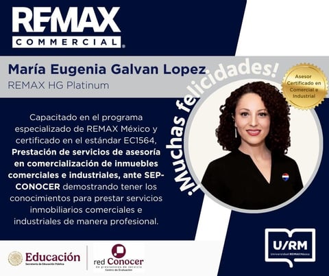 Reconocimiento Asesora Comercial RE/MAX
