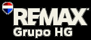 REMAX Grupo HG logo with Dutch flag shield icon on black background